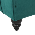 Chaise longue en velours gris / grenat / sarcelle foncée, capitonnée, une place