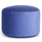 Pouf rond en velours – Rose / Turquoise / Blanc cassé / Vert forêt / Menthe / Moutarde / Brique / Bleu – 1 place
