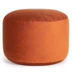 Pouf rond en velours – Rose / Turquoise / Blanc cassé / Vert forêt / Menthe / Moutarde / Brique / Bleu – 1 place