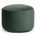 Pouf rond en velours – Rose / Turquoise / Blanc cassé / Vert forêt / Menthe / Moutarde / Brique / Bleu – 1 place