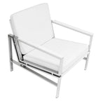 Fauteuil d'appoint du milieu du siècle en métal et cuir reconstitué Strick & Bolton Regina
