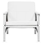 Fauteuil d'appoint du milieu du siècle en métal et cuir reconstitué Strick & Bolton Regina