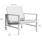 Fauteuil d'appoint du milieu du siècle en métal et cuir reconstitué Strick & Bolton Regina
