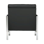 Fauteuil d'appoint du milieu du siècle en métal et cuir reconstitué Strick & Bolton Regina