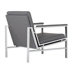 Fauteuil d'appoint du milieu du siècle en métal et cuir reconstitué Strick & Bolton Regina