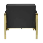 Fauteuil d'appoint du milieu du siècle en métal et cuir reconstitué Strick & Bolton Regina