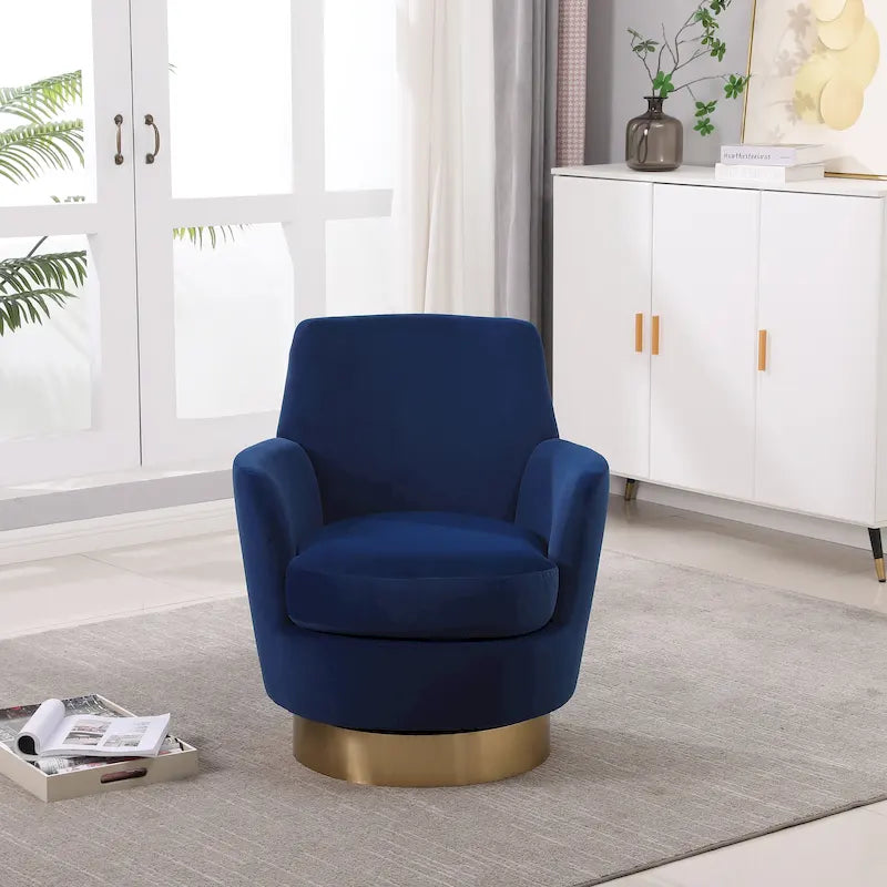 Fauteuil pivotant, Siège simple – Orange / Bleu Marine / Rouge