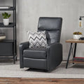 Fauteuil Club Inclinable avec Dossier en Faux Cuir, Noir / Blanc / Rouge, Monoplace