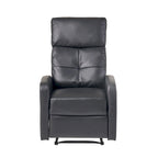 Fauteuil Club Inclinable avec Dossier en Faux Cuir, Noir / Blanc / Rouge, Monoplace