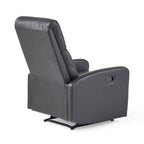 Fauteuil Club Inclinable avec Dossier en Faux Cuir, Noir / Blanc / Rouge, Monoplace
