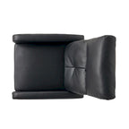 Fauteuil Club Inclinable avec Dossier en Faux Cuir, Noir / Blanc / Rouge, Monoplace