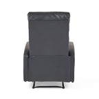 Fauteuil Club Inclinable avec Dossier en Faux Cuir, Noir / Blanc / Rouge, Monoplace