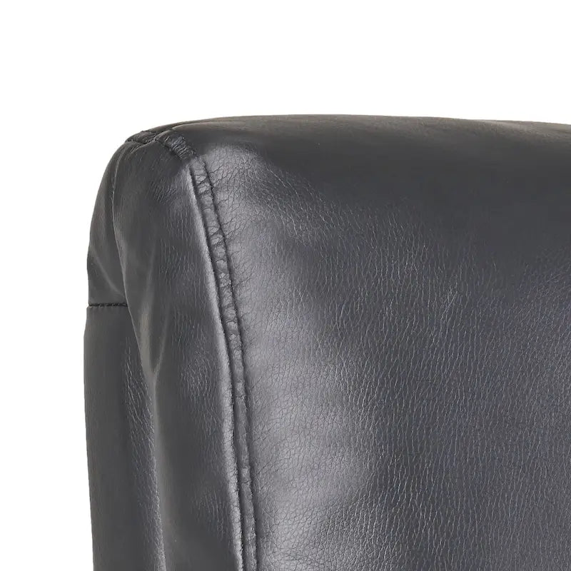 Fauteuil Club Inclinable avec Dossier en Faux Cuir, Noir / Blanc / Rouge, Monoplace