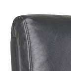 Fauteuil Club Inclinable avec Dossier en Faux Cuir, Noir / Blanc / Rouge, Monoplace