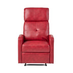 Fauteuil Club Inclinable avec Dossier en Faux Cuir, Noir / Blanc / Rouge, Monoplace