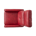 Fauteuil Club Inclinable avec Dossier en Faux Cuir, Noir / Blanc / Rouge, Monoplace