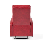 Fauteuil Club Inclinable avec Dossier en Faux Cuir, Noir / Blanc / Rouge, Monoplace