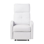 Fauteuil Club Inclinable avec Dossier en Faux Cuir, Noir / Blanc / Rouge, Monoplace