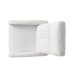 Fauteuil Club Inclinable avec Dossier en Faux Cuir, Noir / Blanc / Rouge, Monoplace