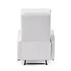 Fauteuil Club Inclinable avec Dossier en Faux Cuir, Noir / Blanc / Rouge, Monoplace