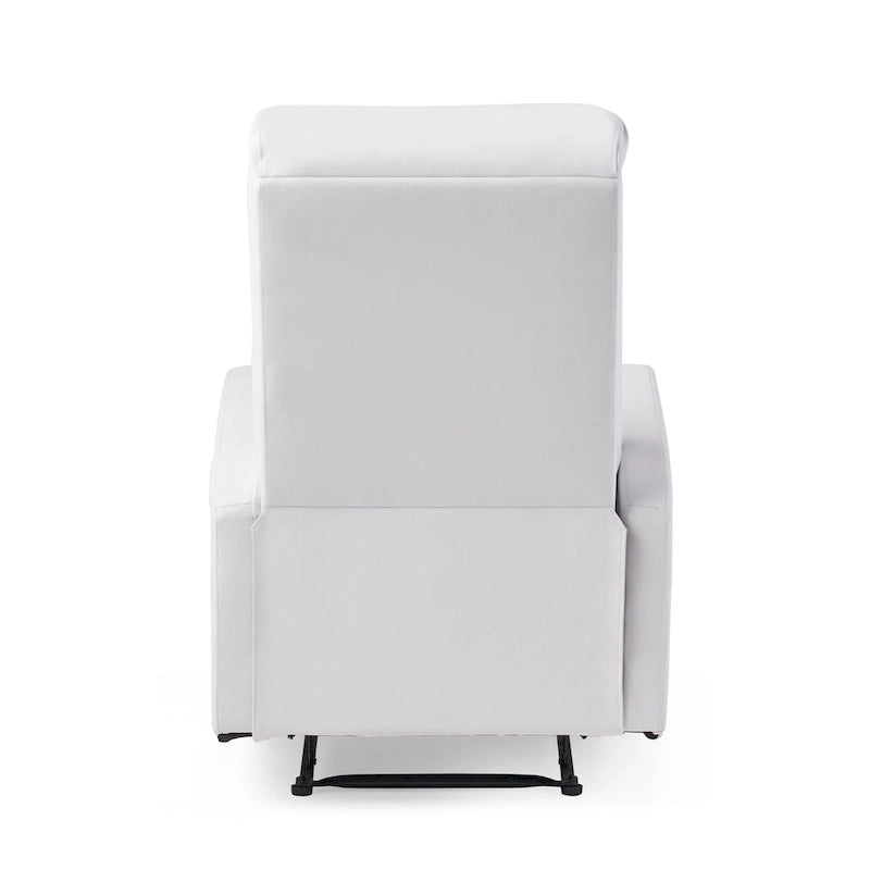 Fauteuil Club Inclinable avec Dossier en Faux Cuir, Noir / Blanc / Rouge, Monoplace