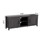 Meuble TV industriel noir avec rangement, compatible avec les téléviseurs jusqu'à 60 po.