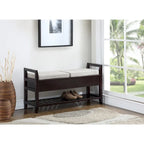 Copper Grove Jessup Espresso Storage Shoe Bench