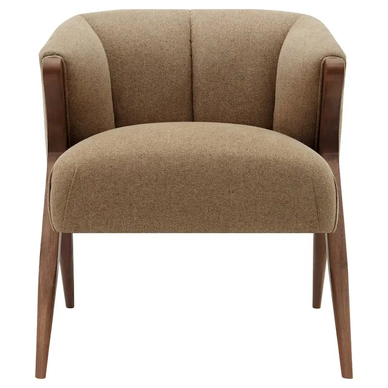 Fauteuil d'appoint du milieu du siècle, pieds Wishbone, siège simple – Vert / Crème