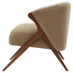 Fauteuil d'appoint du milieu du siècle, pieds Wishbone, siège simple – Vert / Crème