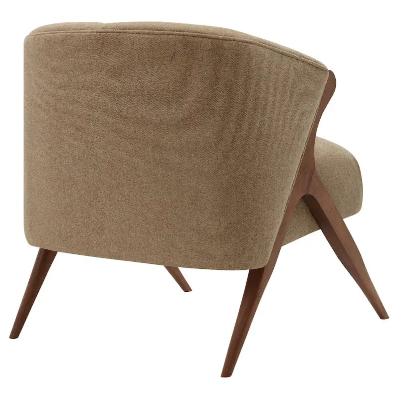 Fauteuil d'appoint du milieu du siècle, pieds Wishbone, siège simple – Vert / Crème
