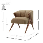 Fauteuil d'appoint du milieu du siècle, pieds Wishbone, siège simple – Vert / Crème