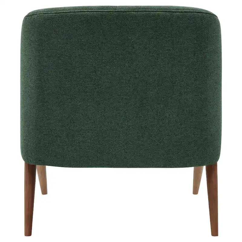 Fauteuil d'appoint du milieu du siècle, pieds Wishbone, siège simple – Vert / Crème