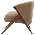 Fauteuil d'appoint du milieu du siècle, pieds Wishbone, siège simple – Vert / Crème