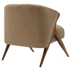 Fauteuil d'appoint du milieu du siècle, pieds Wishbone, siège simple – Vert / Crème