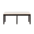 Banquette de salle à manger sans dossier, anthracite foncé/beige ou gris cérusé/gris, rembourrée, 2 places