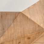 Table basse rétro à motifs en relief, blanc/chêne/noir, bois de sapin, aucun assemblage, 1 personne