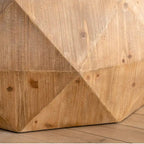 Table basse rétro à motifs en relief, blanc/chêne/noir, bois de sapin, aucun assemblage, 1 personne
