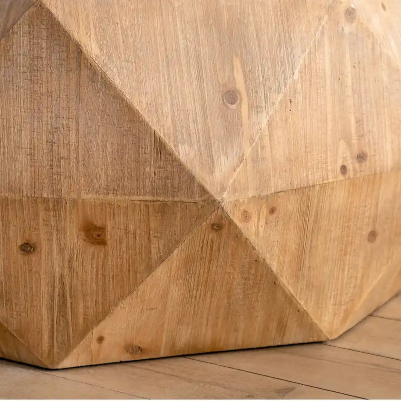Table basse rétro à motifs en relief, blanc/chêne/noir, bois de sapin, aucun assemblage, 1 personne