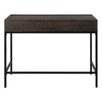 Bureau blanc/marron avec tiroir et étagère, pour une personne
