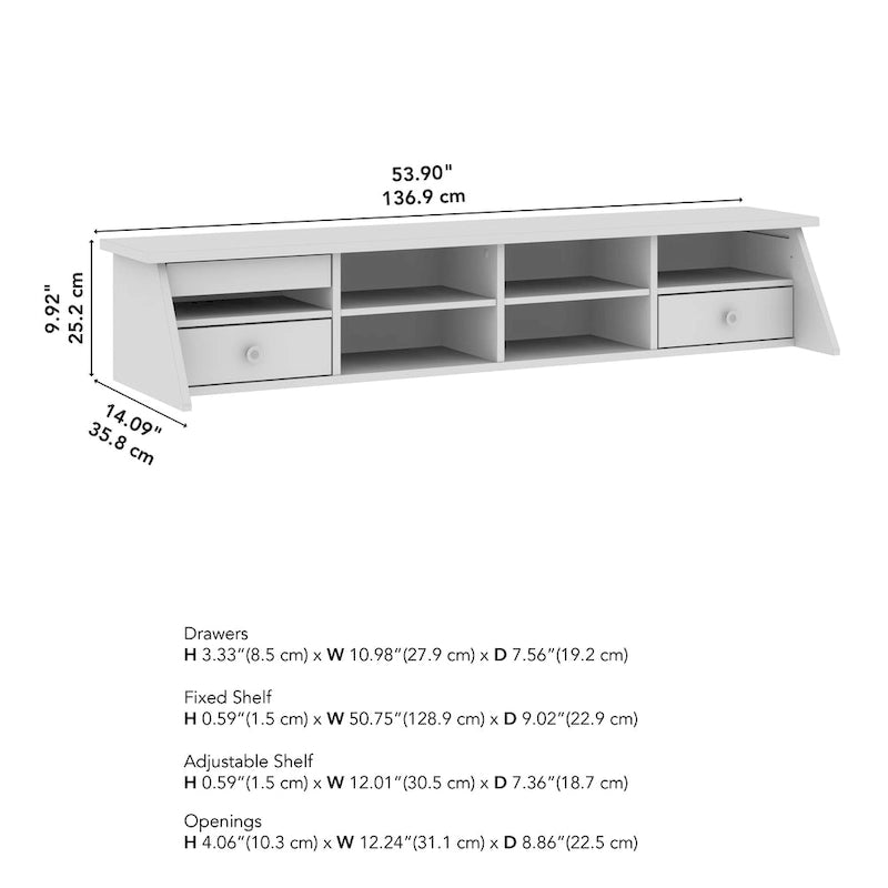 Organisateur de bureau avec 8 compartiments et tiroirs à crayons, gris shiplap/blanc pur
