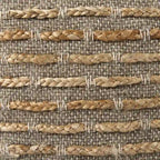 Pouf carré gris et marron, chanvre laine coton, 1 personne