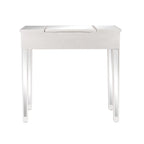 Bureau de toilette-écritoire réversible miroir argenté, 1 personne