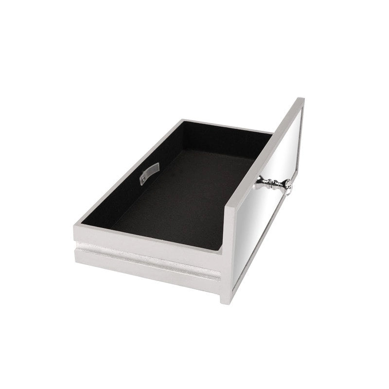 Bureau de toilette-écritoire réversible miroir argenté, 1 personne