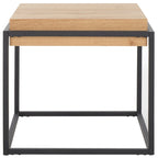 Table d'appoint noire et naturelle, 21"L x 21"P x 20"H