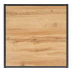Table d'appoint noire et naturelle, 21"L x 21"P x 20"H