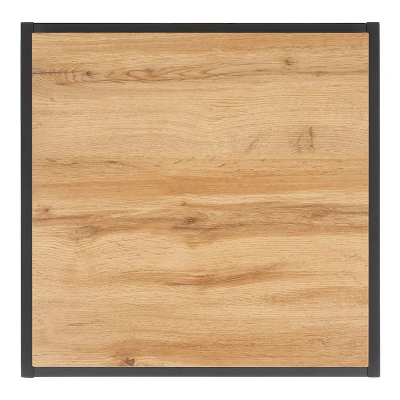 Table d'appoint noire et naturelle, 21"L x 21"P x 20"H