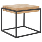 Table d'appoint noire et naturelle, 21"L x 21"P x 20"H