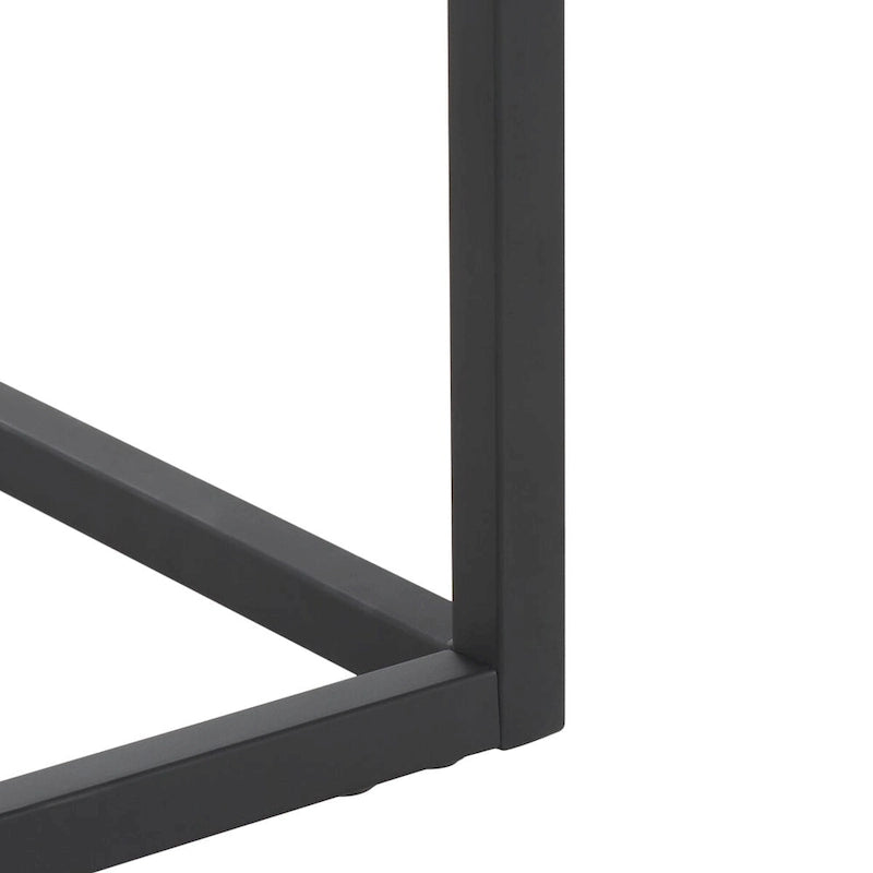 Table d'appoint noire et naturelle, 21"L x 21"P x 20"H