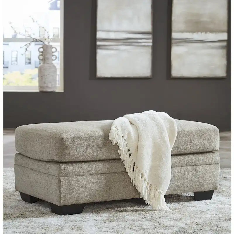 Pouf rembourré, Polyester, Taupe / Muscade, 1 place
