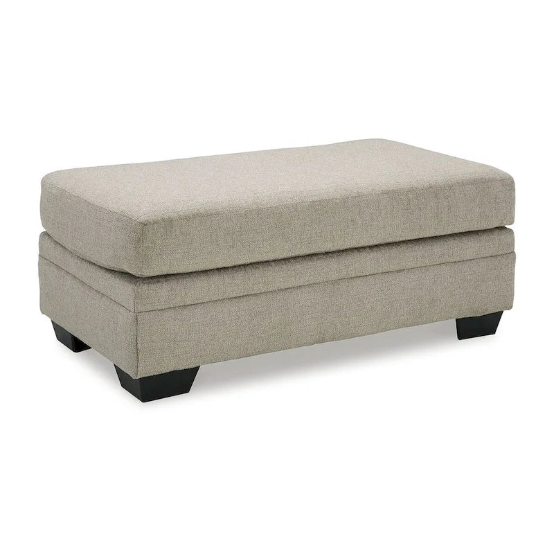 Pouf rembourré, Polyester, Taupe / Muscade, 1 place